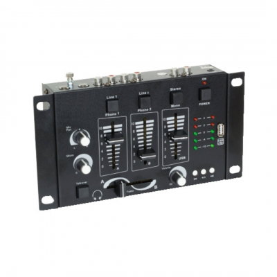 Mini DJ mixer 3 canali USB MP3