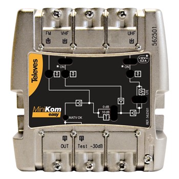 Amplificatore MiniKom MATV 3i/1u