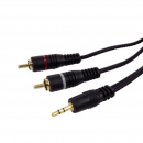 Cavo audio high end spina jack 3.5mm stereo/ 2 spine RCA, 5 metri