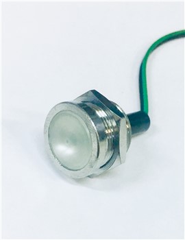 Segnalatore luminoso in ottone cromato con 3LED HF, luce rossa