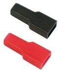 Copriterminali adatti per maschi 6.35mm, neri e rossi