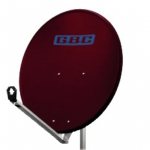 Parabola satellitare 80cm rosso in acciaio