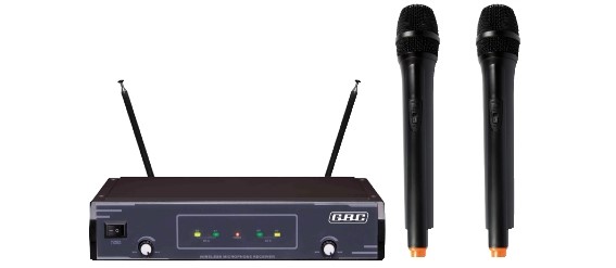 Kit radiomicrofono 2 canali VHF