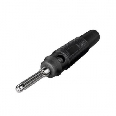 Spina banana nera 4mm volante Hirschmann