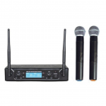 Radiomicrofono doppio UHF con due