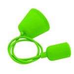 Sospensione in silicone per lampade E27, colore verde