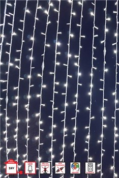 Tenda luminosa 182Led bianco caldo