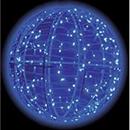 Sfera luminosa 80cm blu con flashLed