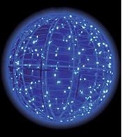Sfera luminosa 80cm blu con flashLed