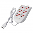 Multipresa 6 posizioni schuko,10/16A