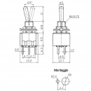 Interruttore miniatura On-Off 2scambi, 3A 250Vac 6A -125Vac