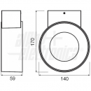 Faretto Led 8W - 230Vac 4000K nero per esterno