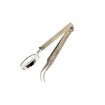 Pinzetta curva 122mm con lente