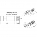 Blocchetto maschio- femmina 2vie faston passo 6.35mm