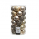 Box 37 palline color perla assortite, diametro 6 cm
