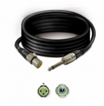 Cavo audio Jack 6.3mm Mono/XLR 3p.F.