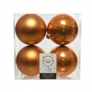 Box 4 palline plastica color amber diametro 10cm