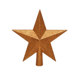 Puntale a stella glitter color amber h 19cm