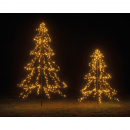 Struttura albero di Natale luminoso per esterno h 200cm warm white