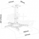 Supporto proiettore da soffitto orientabile