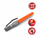 Torcia metallica led 10W cono rosso