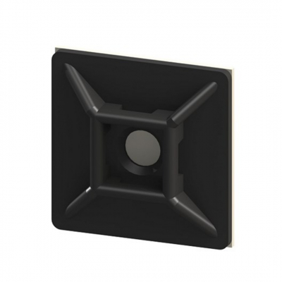 Basetta adesiva 19x19 nera 10