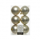 Confezione 6 palline perla 8cm in plastica, shiny/matt