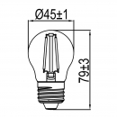 Lampadina vintage 4,8W 35W 400LM