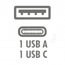 Caricatore USB da auto 30W Power D. 2 porte- 1x C PD + 1x5V