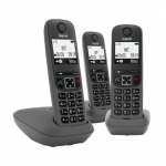 Cordless Trio AS490 Gigaset colore nero