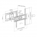 Supporto TV 32-70" orientabile e
