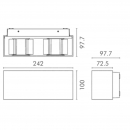 APPLIQUE LED 18W 230V 4000K CORPO NERO