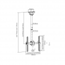 Supporto TV telescopico da soffitto