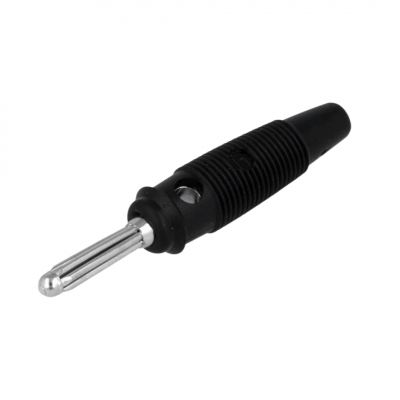 Spina banana nera 4mm 30A 60V